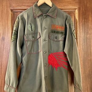 The Great China Wall Army Shirt with Hand stitching **RARE**